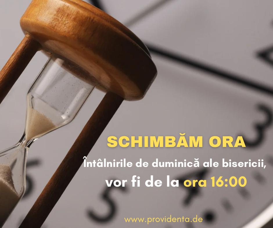 Biserica Baptista Germania - Schimbare ora de iarna